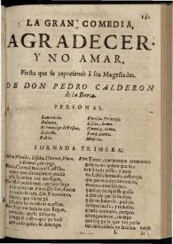 Agradecer y no amar | Biblioteca Virtual Miguel de Cervantes