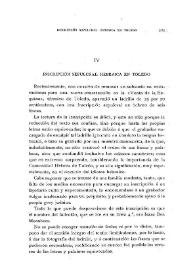 Inscripción sepulcral hebraica en Toledo | Biblioteca Virtual Miguel de Cervantes