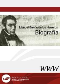 Manuel Bretón de los Herreros. Biografía | Biblioteca Virtual Miguel de Cervantes