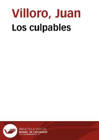 Los culpables / Juan Villoro | Biblioteca Virtual Miguel de Cervantes