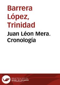 Juan Léon Mera. Cronología / Trinidad Barrera | Biblioteca Virtual Miguel de Cervantes