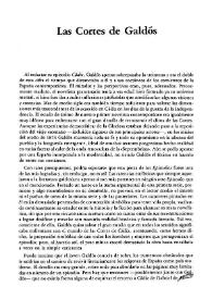 Las Cortes de Galdós / José M. Cuenca Toribio y Soledad Miranda García | Biblioteca Virtual Miguel de Cervantes