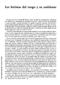 Los letristas del tango y su ambiente / Rafael Flores | Biblioteca Virtual Miguel de Cervantes