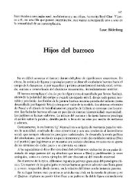 Hijos del Barroco / Blas Matamoro | Biblioteca Virtual Miguel de Cervantes
