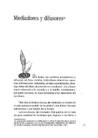 Mediadores y difusores / Graciela Cabal | Biblioteca Virtual Miguel de Cervantes