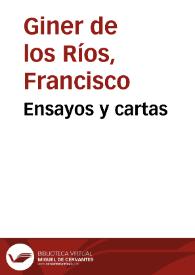Ensayos y cartas | Biblioteca Virtual Miguel de Cervantes