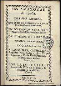 Las amazonas [1657] | Biblioteca Virtual Miguel de Cervantes