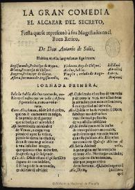 El alcazar del secreto [1765] / de don Antonio de Solis | Biblioteca Virtual Miguel de Cervantes