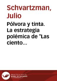 Pólvora y tinta. La estrategia polémica de "Las ciento y una" | Biblioteca Virtual Miguel de Cervantes