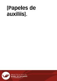 [Papeles de auxiliis]. | Biblioteca Virtual Miguel de Cervantes