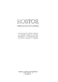 Hostos, hispanoamericanista: colección de ensayos acerca de Eugenio María de Hostos / recogidos y publicados por Eugenio Carlos de Hostos | Biblioteca Virtual Miguel de Cervantes