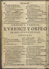 Erudice y Orfeo [1765] / de don Antonio de Solis | Biblioteca Virtual Miguel de Cervantes