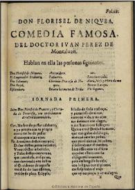 Don Florisel de Niquea / del doctor Iuan Perez de Montaluan | Biblioteca Virtual Miguel de Cervantes