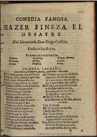 Hazer fineza el desayre / del Licenciado Don Diego Calleja | Biblioteca Virtual Miguel de Cervantes