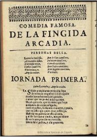 De la fingida Arcadia | Biblioteca Virtual Miguel de Cervantes