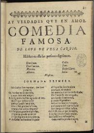 Ay verdades que en amor / de Lope de Vega Carpio | Biblioteca Virtual Miguel de Cervantes