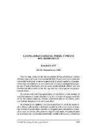 Juan José Lanz. "Las palabras gastadas. Poesía y poetas del medio siglo". (Sevilla: Renacimiento, 2009) / Marcela Romano | Biblioteca Virtual Miguel de Cervantes