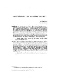 "Principia iuris". Una discusión teórica | Biblioteca Virtual Miguel de Cervantes