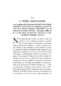 C. Pérez Bustamante: "Los orígenes del Gobierno virreinal en las Indias españolas. Don Antonio de Mendoza, primer Virrey de la Nueva España (1535-1550) con un prólogo de Carlos Pereyra..." Santiago,1928, en 8º, xv-231 págs, 18 planchas. Anales de la Universidad de Santiago, tomo III / Claudio Sánchez-Albornoz | Biblioteca Virtual Miguel de Cervantes