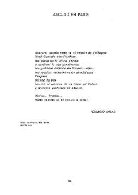 Anclao en París / Horacio Salas | Biblioteca Virtual Miguel de Cervantes