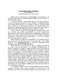 El historiador Rafael Altamira. (Fundación Jorge Juan, 5 Nov. 2003) / Pilar Altamira | Biblioteca Virtual Miguel de Cervantes