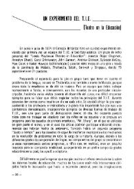Un experimento del T.I.E. (Teatro en la Educación) | Biblioteca Virtual Miguel de Cervantes