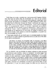 Boletín Iberoamericano de Teatro para la Infancia y la Juventud, núm. 11 (abril 1978). Editorial | Biblioteca Virtual Miguel de Cervantes