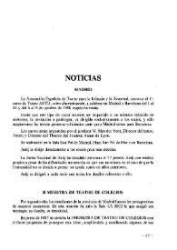 Boletín Iberoamericano de Teatro para la Infancia y la Juventud, núm. 42 (octubre 1987-septiembre 1988). Noticias | Biblioteca Virtual Miguel de Cervantes