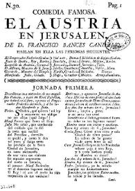 El Austria en Jerusalen / de D. Francisco Bances Candamo | Biblioteca Virtual Miguel de Cervantes