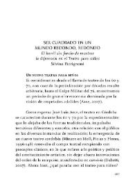 Ser cuadrado en un mundo redondo, redondo : El barril sin fondo de mostrar la diferencia en el Teatro para niños / Silvina Patrignoni | Biblioteca Virtual Miguel de Cervantes