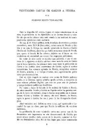 28 cartas de Galdós a Pereda / por Carmen Bravo Villasante | Biblioteca Virtual Miguel de Cervantes