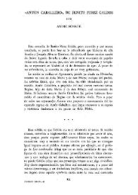 "Antón Caballero", de Benito Pérez Galdós / por André Nougué | Biblioteca Virtual Miguel de Cervantes
