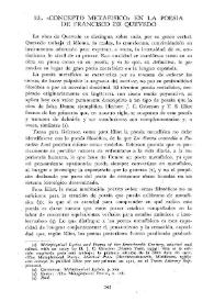 El "concepto metafísico" en la poesía de Francisco de Quevedo / Emilia Navarro de Kelley | Biblioteca Virtual Miguel de Cervantes