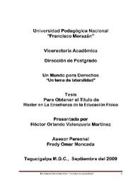 Un mundo para derechos. "Un tema de lateralidad" / Héctor Orlando Valenzuela Martínez | Biblioteca Virtual Miguel de Cervantes