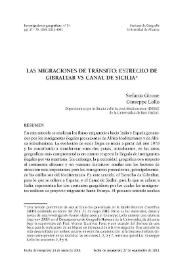 Las migraciones de tránsito : Estrecho de Gibraltar vs Canal de Sicilia / Stefania Girone, Giuseppe Lollo | Biblioteca Virtual Miguel de Cervantes
