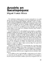 Arcoiris en Sacatepéquez / Miguel Huezo Mixco | Biblioteca Virtual Miguel de Cervantes