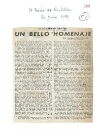 Un bello homenaje / por Joaquín Calvo Sotelo | Biblioteca Virtual Miguel de Cervantes