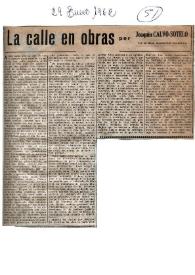 La calle en obras / Por Joaquín Calvo-Sotelo | Biblioteca Virtual Miguel de Cervantes