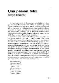 Una pasión feliz / Sergio Ramírez | Biblioteca Virtual Miguel de Cervantes