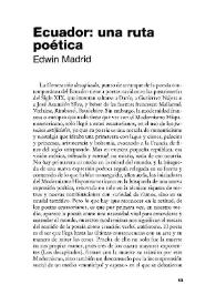 Ecuador, una ruta poética / Edwin Madrid | Biblioteca Virtual Miguel de Cervantes
