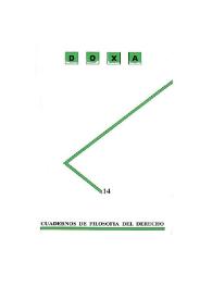 Doxa. Cuadernos de Filosofía del Derecho. Núm. 14, 1993 | Biblioteca Virtual Miguel de Cervantes