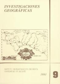 Investigaciones Geográficas. Núm. 9, 1991