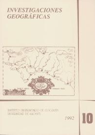 Investigaciones Geográficas. Núm. 10, 1992