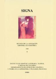 Signa : revista de la Asociación Española de Semiótica. Núm. 7, 1998 | Biblioteca Virtual Miguel de Cervantes