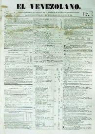 El Venezolano. Núm. 6, lunes 21 de setiembre de 1840 | Biblioteca Virtual Miguel de Cervantes