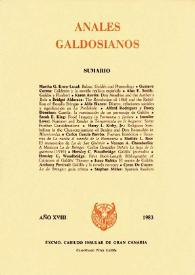 Anales galdosianos. Año XVIII, 1983 | Biblioteca Virtual Miguel de Cervantes