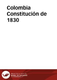 Constitución de 1830 | Biblioteca Virtual Miguel de Cervantes