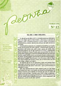 Peonza : Revista de Literatura Infantil y Juvenil. Núm. 12, marzo 1990 | Biblioteca Virtual Miguel de Cervantes