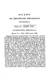 Ocios de españoles emigrados : periódico mensual. Tomo I, núm. 4, julio 1824