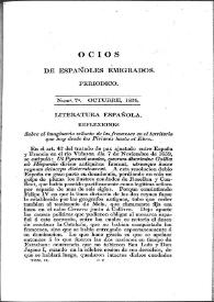 Ocios de españoles emigrados : periódico mensual. Tomo II, núm. 7, octubre 1824